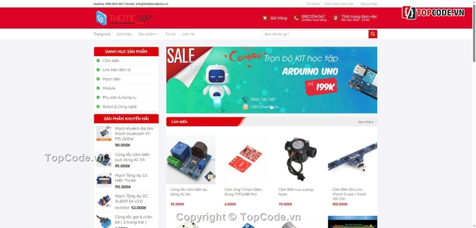 chuẩn seo,wordpress,linh kiện điện tử,website bán hàng